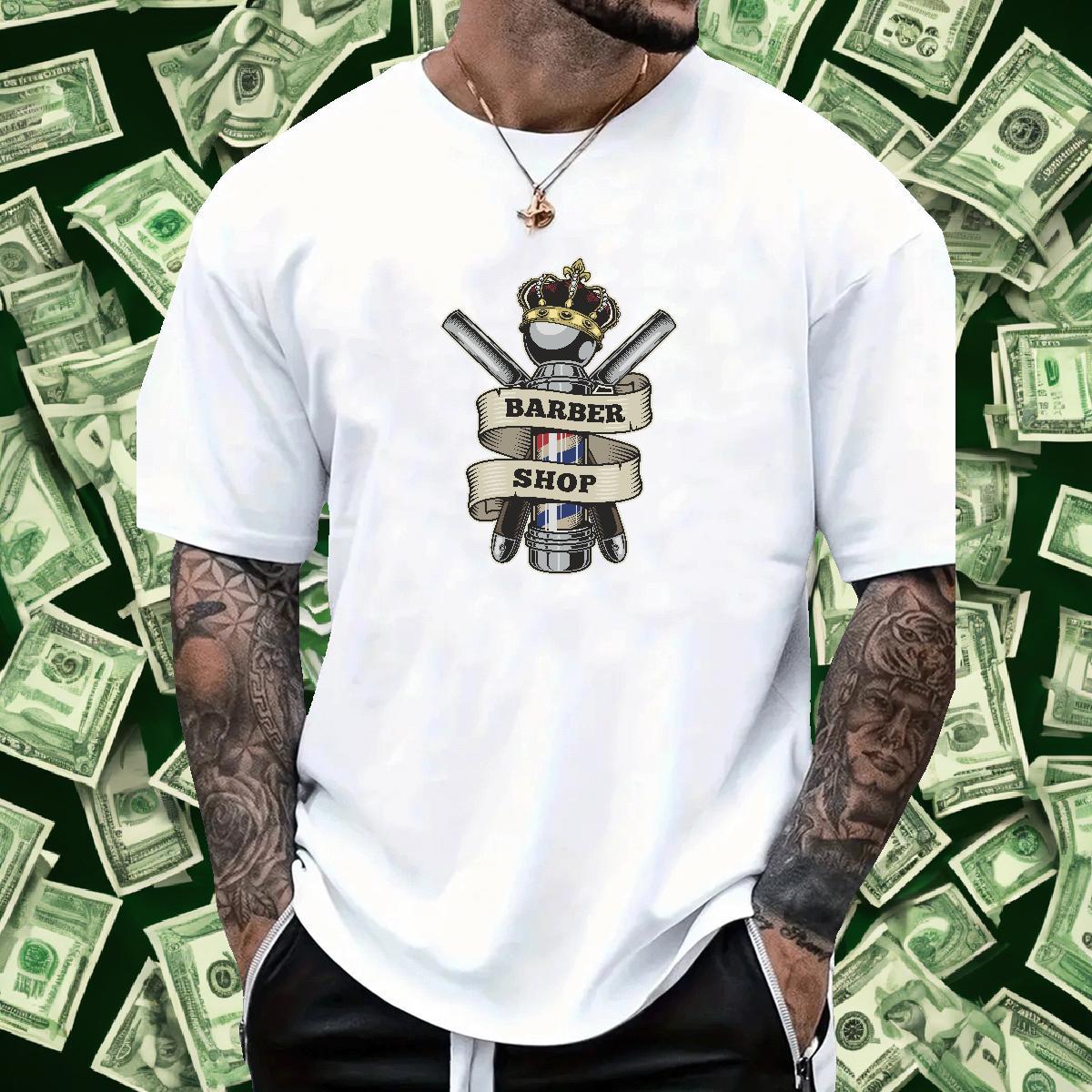 TOP Quality Men Clothes T-Shirt 100% Cotton 230g Casual tool DIY Printed Breathable Short Sleeve Fashion Casual T-Shirts Tops Tees