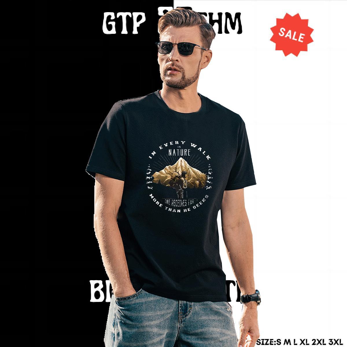 Designer Tshirt for Man Woman 230g Pure Cotton Street Casual mountains Anime Print O Neck Short Sleeves Brand Mens T Shirts Tees Shirts