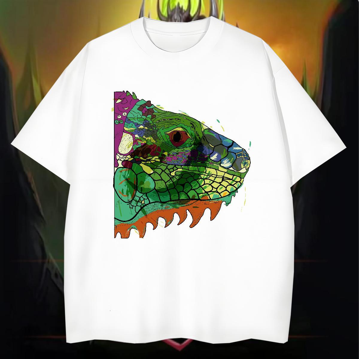 Stylist T-Shirts for Men 100% Cotton 230g fish head Casual Beach Clothes Short Sleeve Soft Comfortable Men Clothes T-Shirt Oversized 4XL