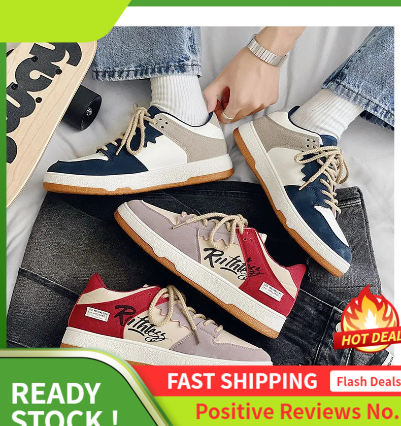 S Ddmysports Men Canvad New Design Board Trendy Versatile Fashion Athleisure Shoes Casual Style Red Free Shipping Outdoor hoes tyle hipping