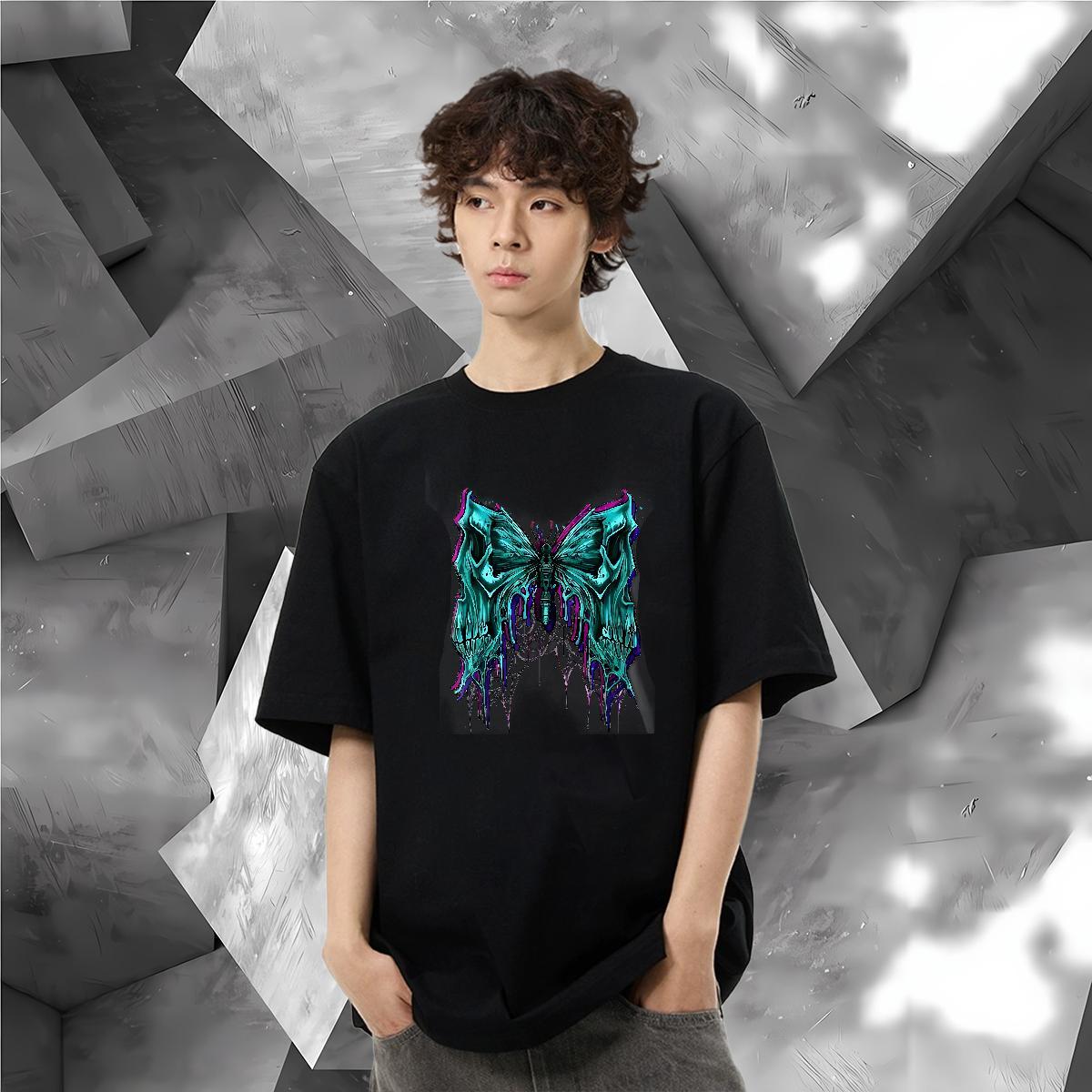 Brand Mens T Shirts 100% Cotton 230g halloween Daily Wear Polos Breathable Unisex Men Tees DIY Logo Oversized