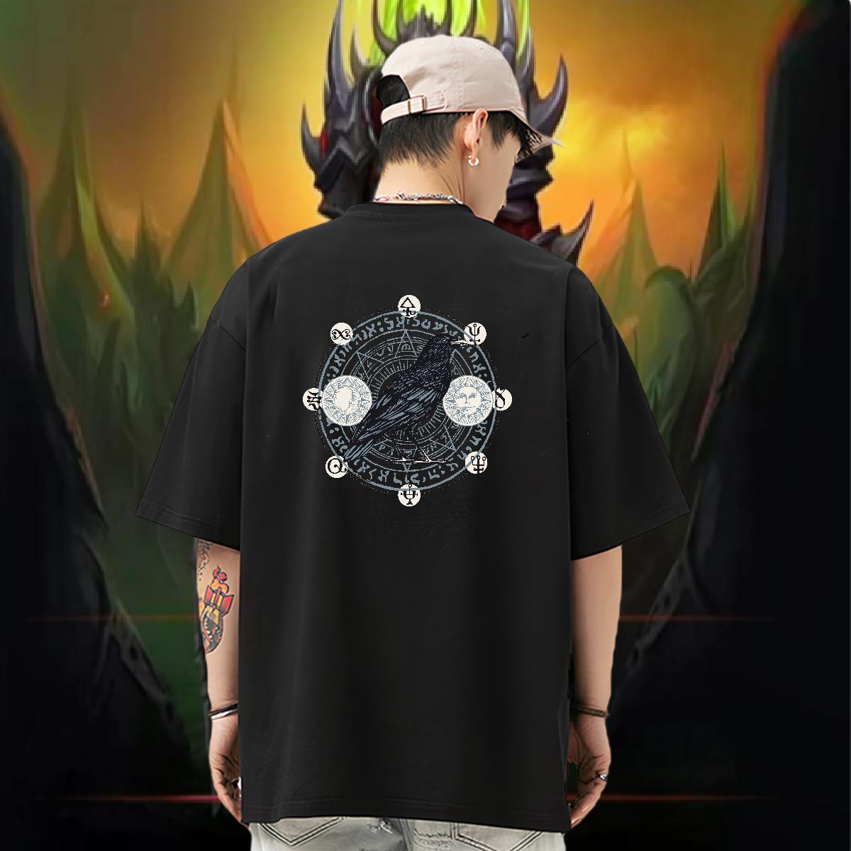 2024 DIY T-Shirts for Men 230g 100% Cotton bird Daily Wear Tees Breathable Short Sleeve Cool Design Men Tees DIY Printed