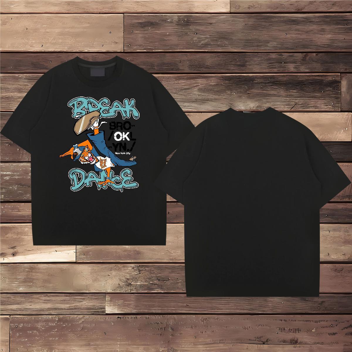 2024 DIY T-Shirts for Men 230g Pure Cotton Hip Hop Tops Tees O-Neck Short Sleeve Wholesale Mens Tshirts Anime