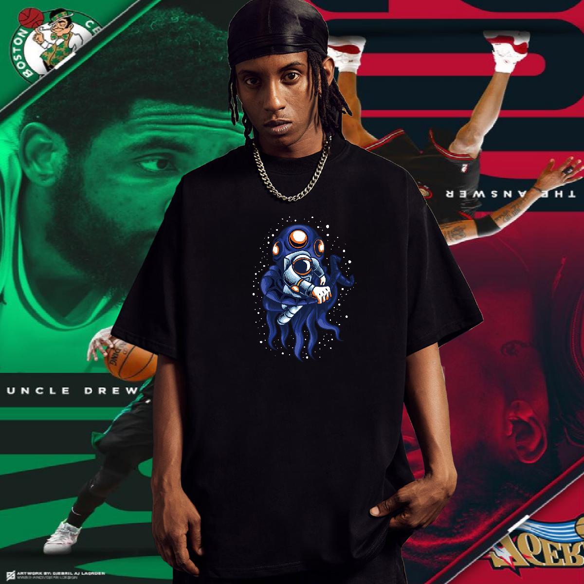 Men T Shirts 230g Pure Cotton universe Hip Hop Street Breathable Short Sleeve DIY Printed Men Tshirts Fashion Casual Unisex Tee Shirt