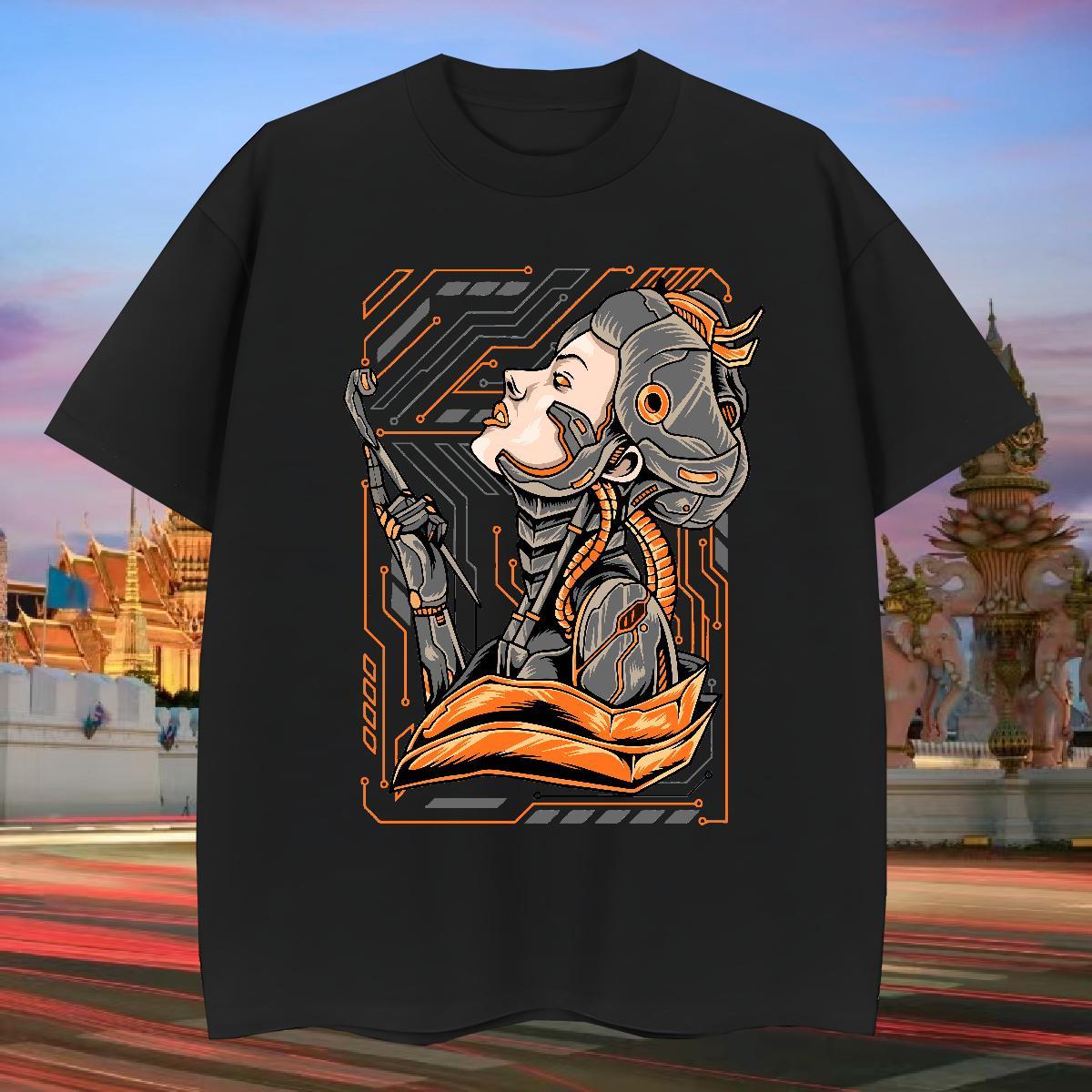 T shirt 230g Pure Cotton Terror Spring Summer Crew Neck Breathable Custom Anime Men Tees Fashion TOP Quality Wear