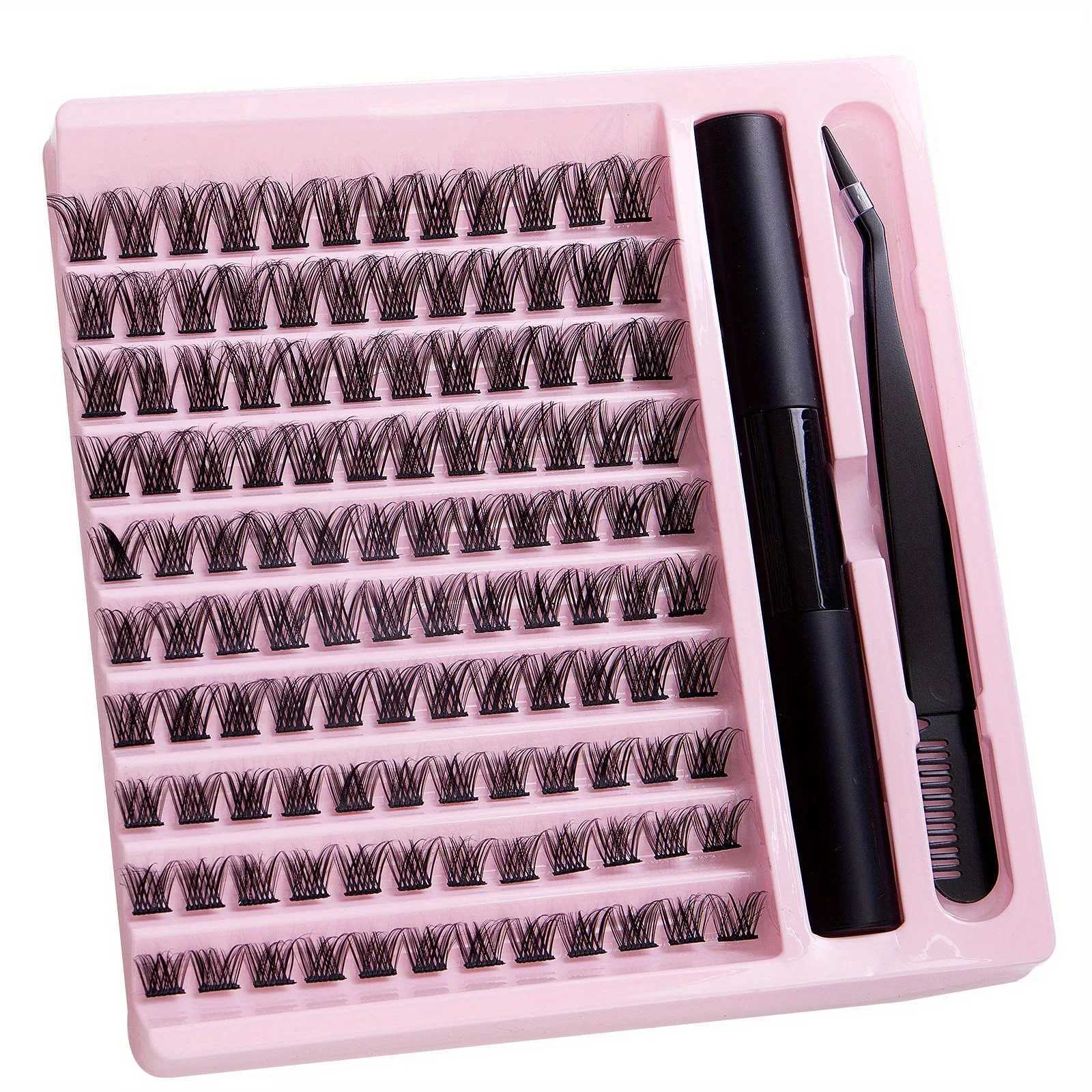 DIY eyelash extension kit with waterproof and strong eyelash adhesion and sealing eyelash clusters and eyelash push flower eyelash cluster kit W240803
