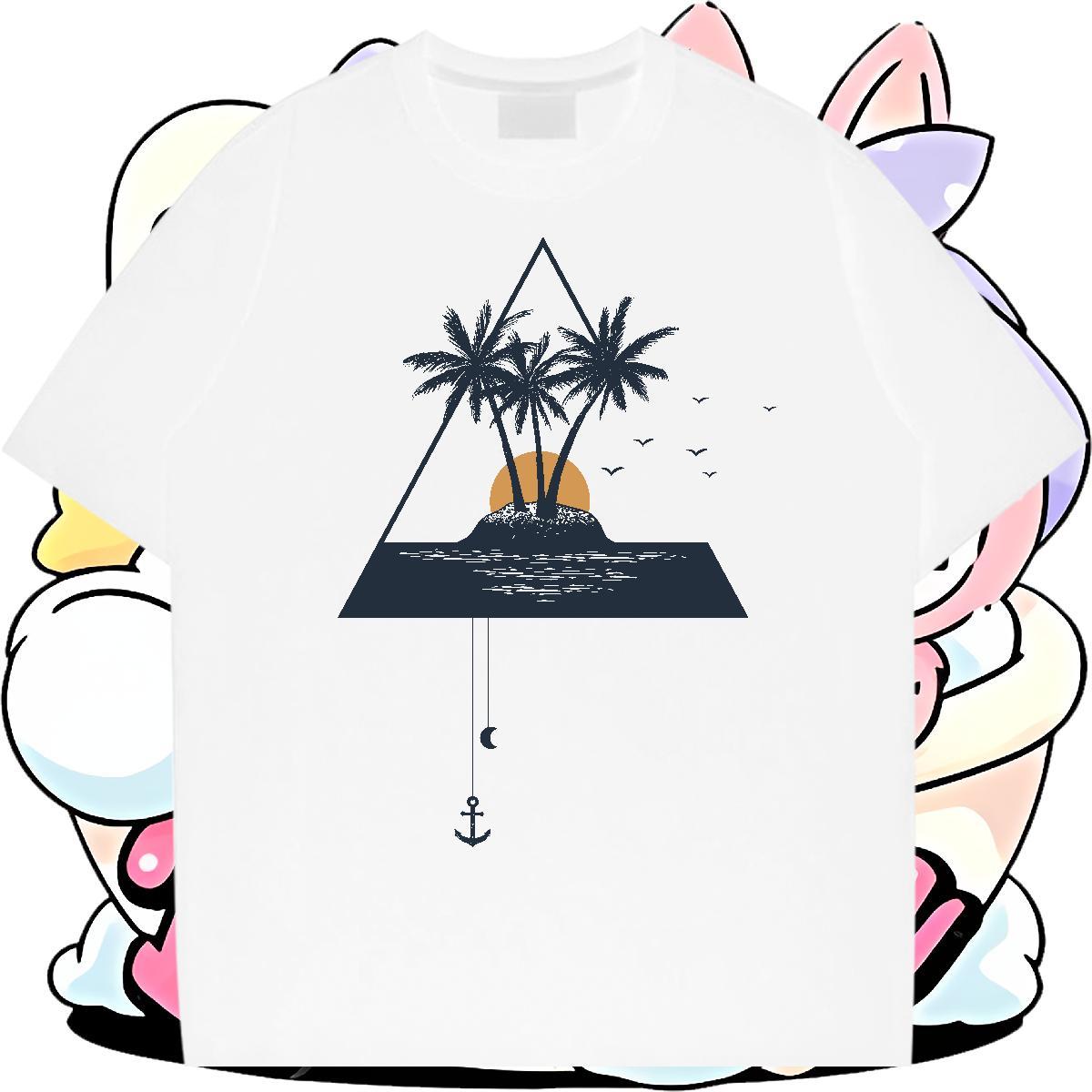 Loose Couples T Shirts 100% Cotton 230g Spring Summer sun Custom Print Plus Size Short Sleeve Soft 2024 New Mens T Shirts Tshirts