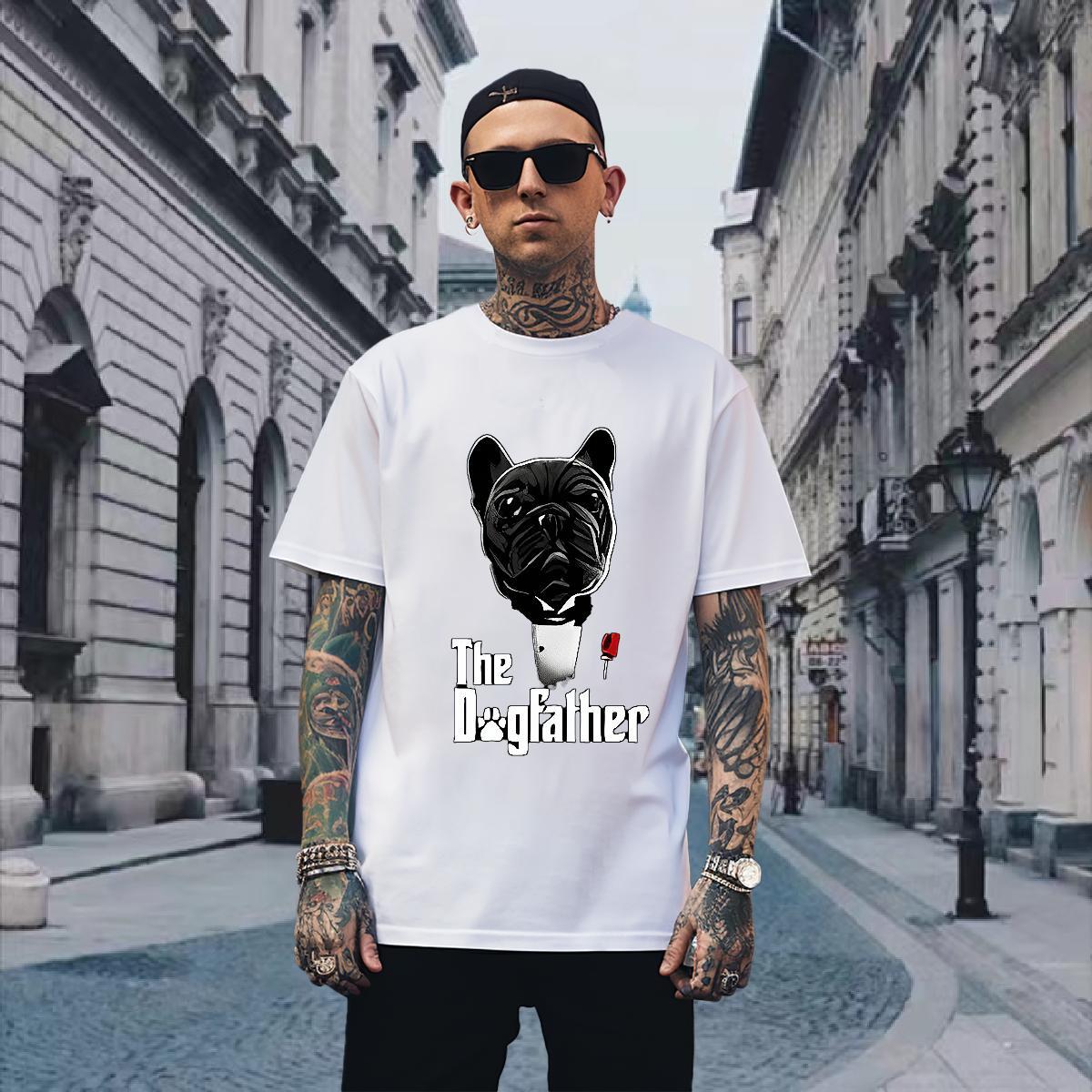 Men T Shirts 100% Cotton 230g dog Sport Pure Cotton Anime Men Tees Factory Direct High Quality Tops