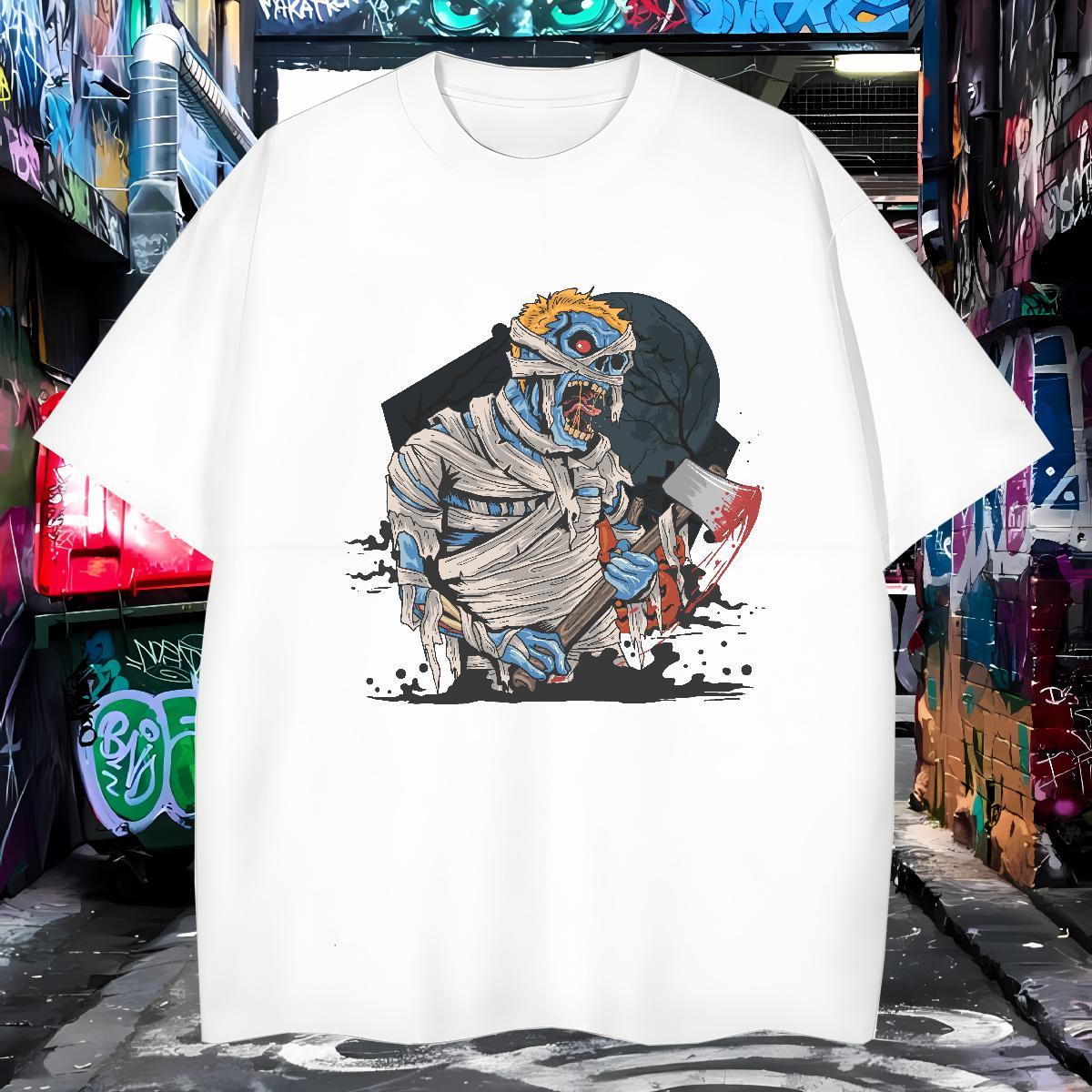 Customized T-Shirts 100% Cotton 230g monster Outdoor Tees Breathable Short Sleeve Comfortable Mens Tshirts DIY