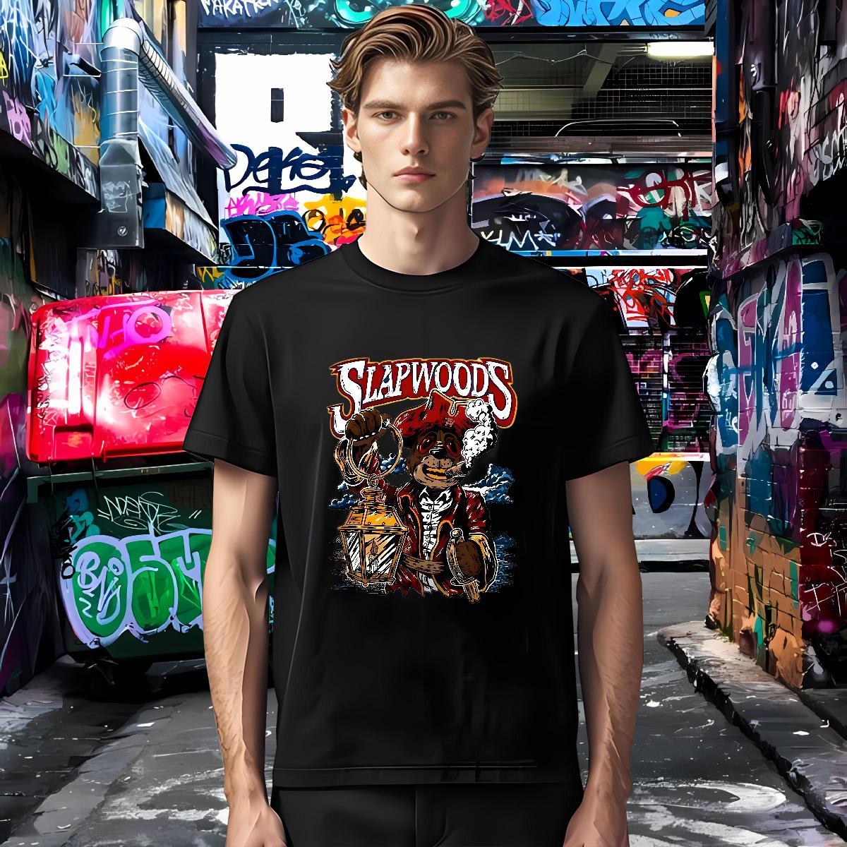 T Shirt For Man 230g 100% Cotton bear Hip Hop Street Crew Neck Custom Cartoon Men Tees Fashion Design TOP Quality Tops Shirt