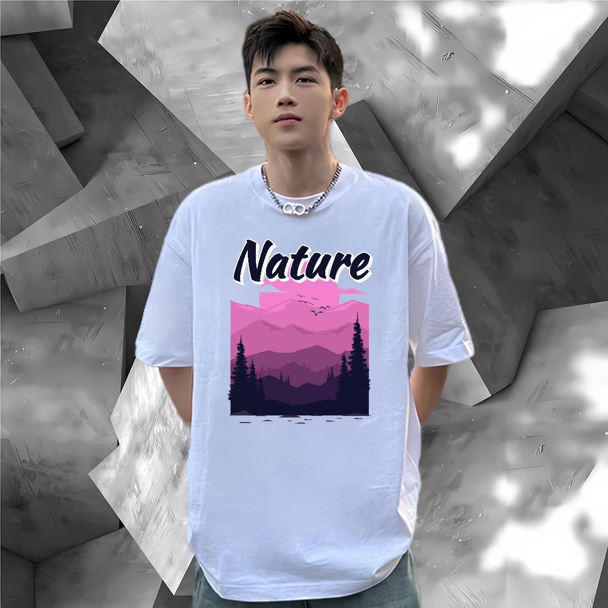 Fashion Design T-Shirts 230g Cotton tree Outdoor Tees Crew Neck Breathable Classic Tshirt for Man Woman Custom Print Plus Size