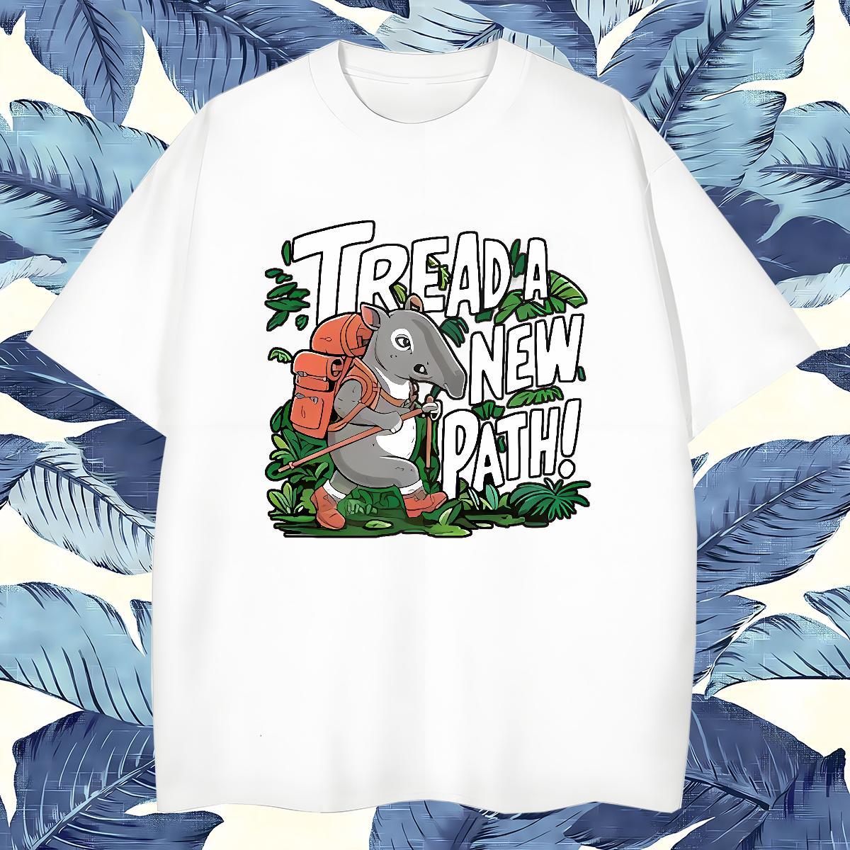 Loose Tshirt for Man Woman 230g Pure Cotton rhinoceros T-Shirts Home Outdoor Round Neck Short Sleeve Oversized 4XL Fashion Top Tees