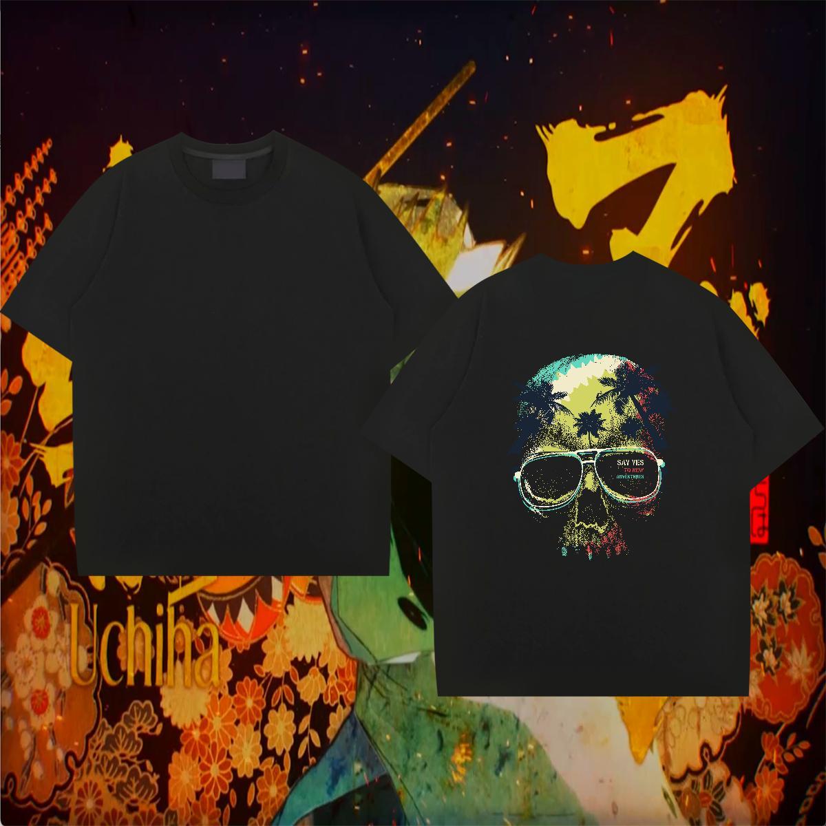 Casual New T-Shirts 230g Cotton tree Street Top Tees Breathable High Quality Couples T Shirts Custom Print Oversized