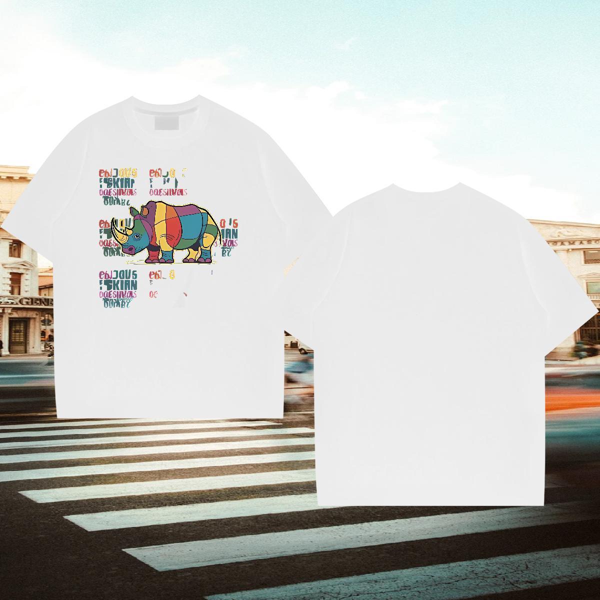 Loose Tshirt for Man Woman 230g Cotton Street Casual Graphic O-Neck Short Sleeve Fashion Design Men T Shirts Tee Shirt