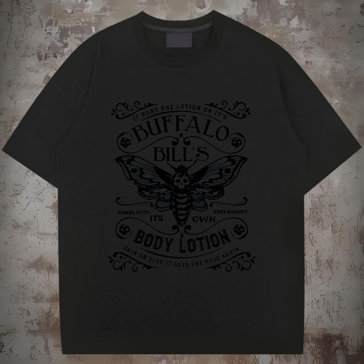 2024 T Shirts Men 230g 100% Cotton Butterfly Street Wear Polos Round Neck Short Sleeve Soft Mens Tshirts Graphic