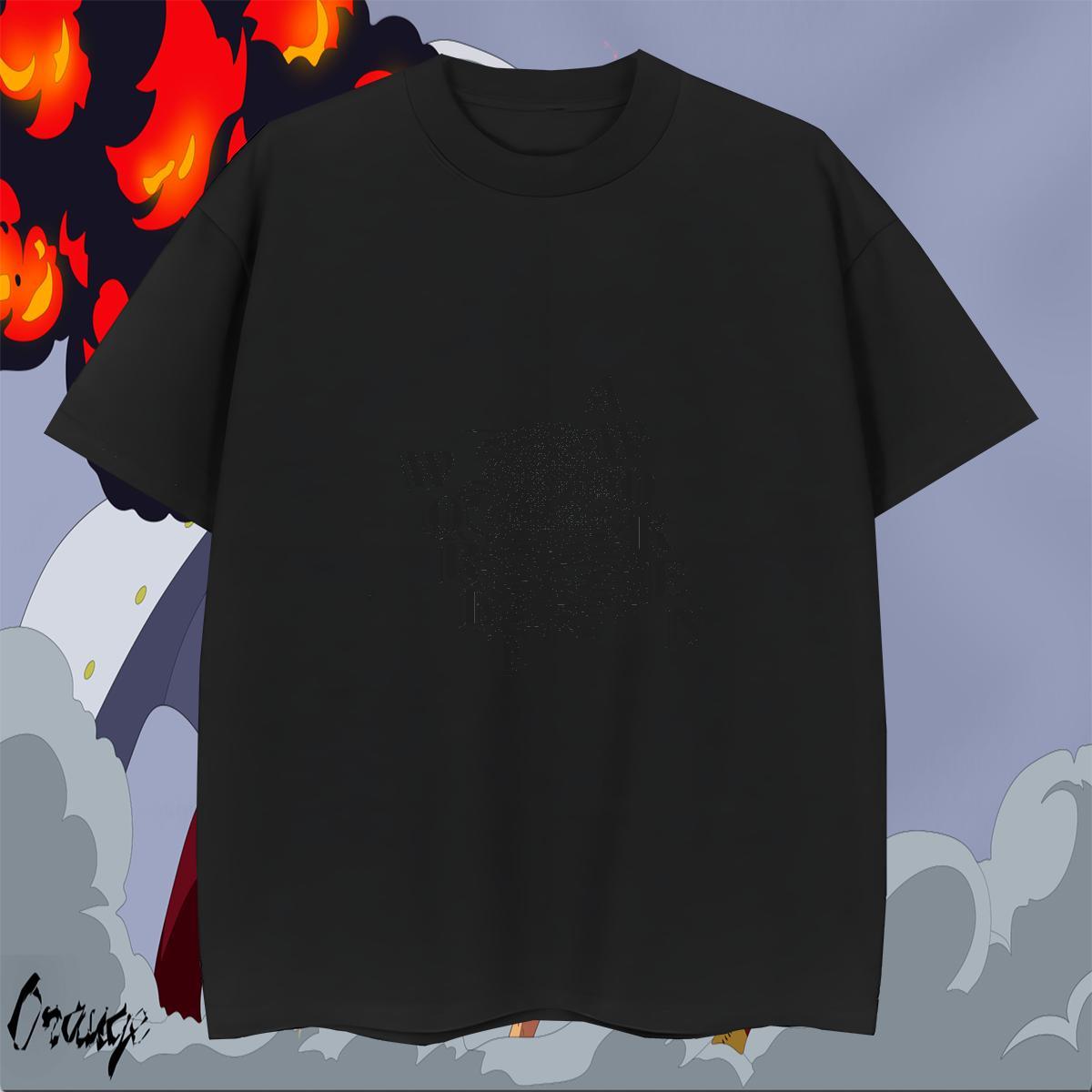 Classic Mens Tshirts 230g Pure Cotton Beach beach Cartoon Printing L-4XL Short Sleeve O-Neck 2024 New Men T Shirts Tees Shirts