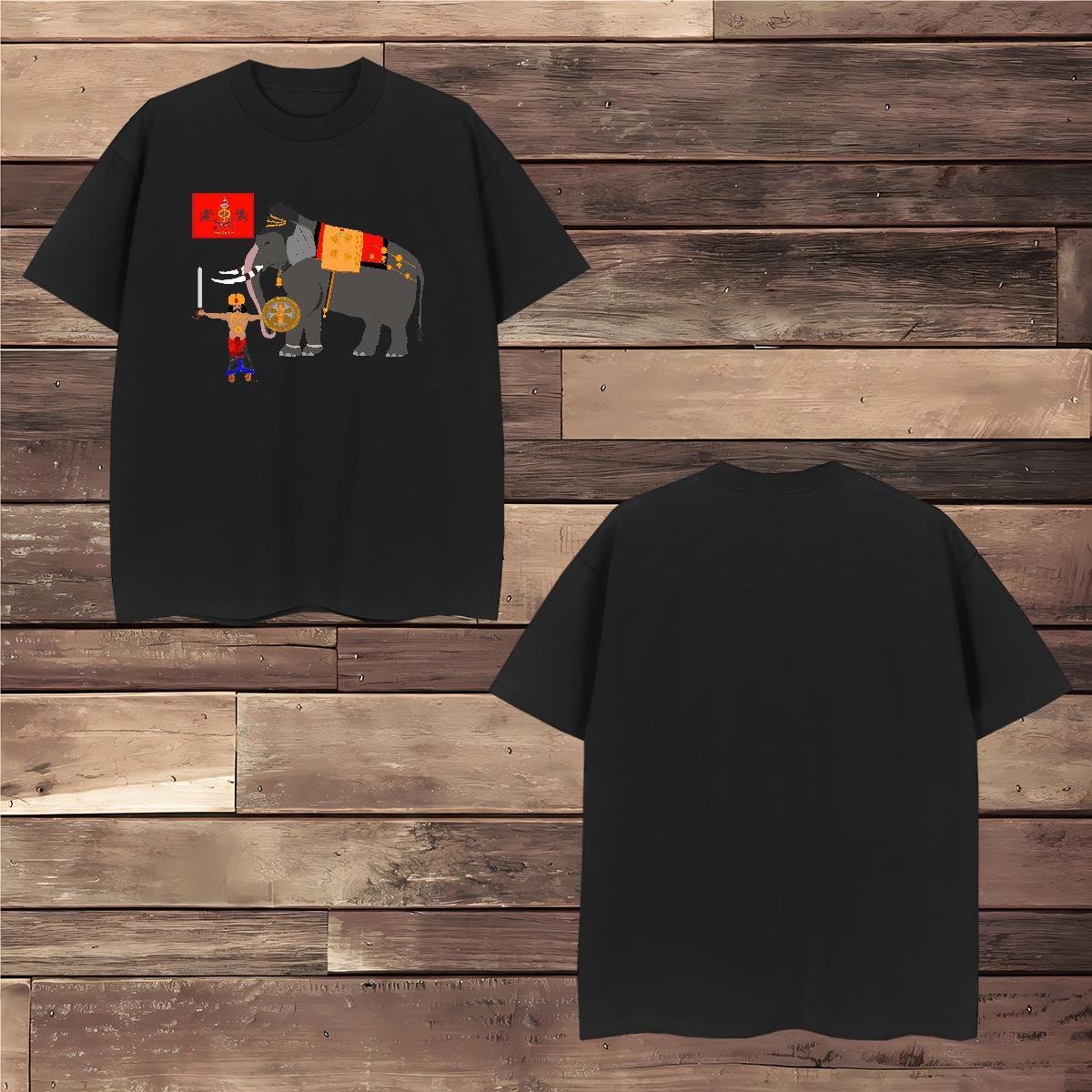 Classic T Shirts Men 230g 100% Cotton elephant Street Wear Tshirts Breathable Short Sleeve High Quality Men Tees Custom Big Size