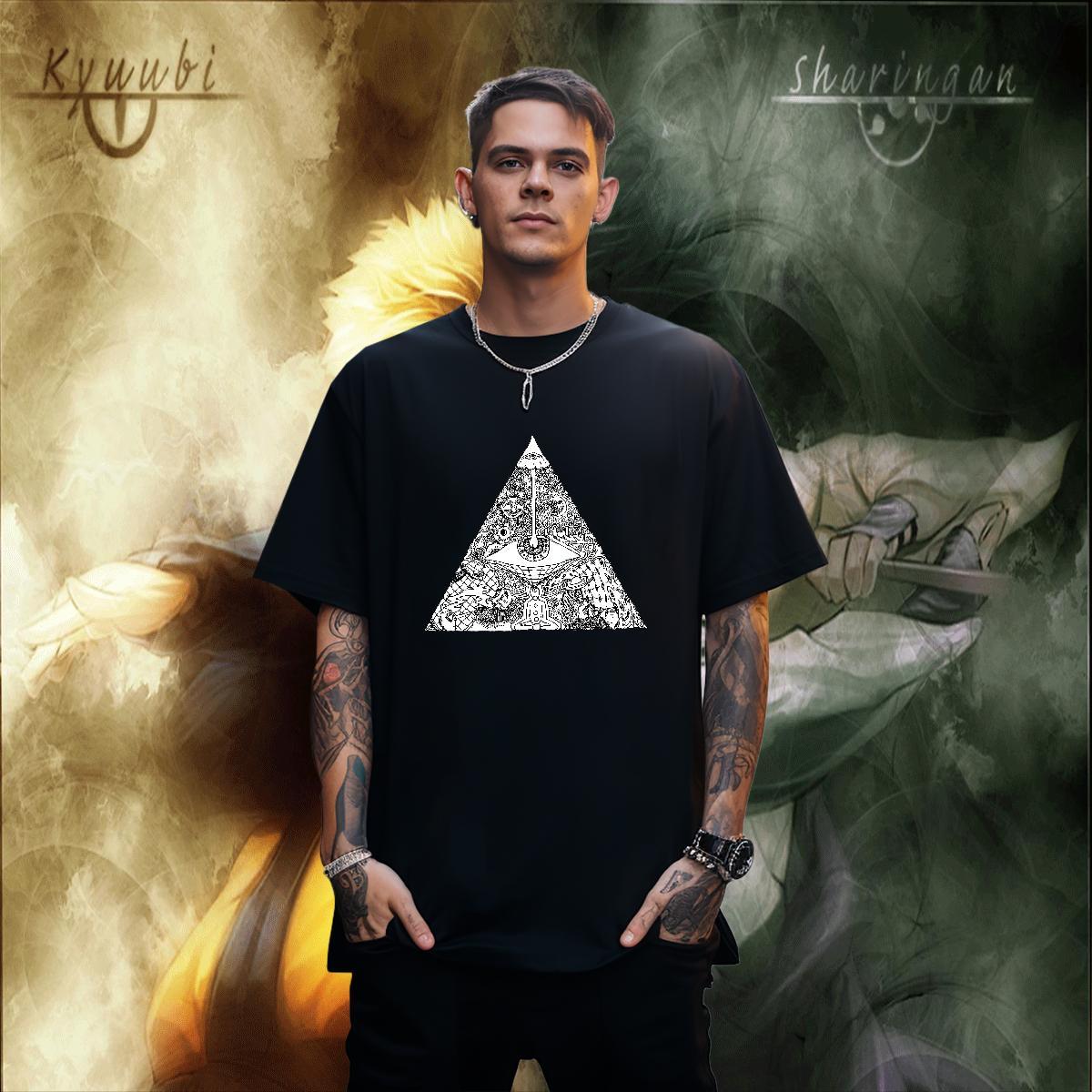 Customized T Shirts Men eye of the devil Tops Shirt 230g Cotton Street wear Hip Hop Unisex Custom Big Size Breathable Men Clothes T-Shirt