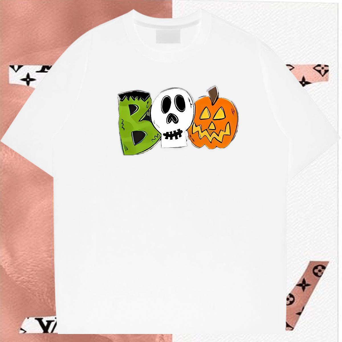 Factory Direct T Shirts Men 230g Pure Cotton halloween Outdoor Tops Tees Round Neck Short Sleeve Loose Men Tees Custom Printed