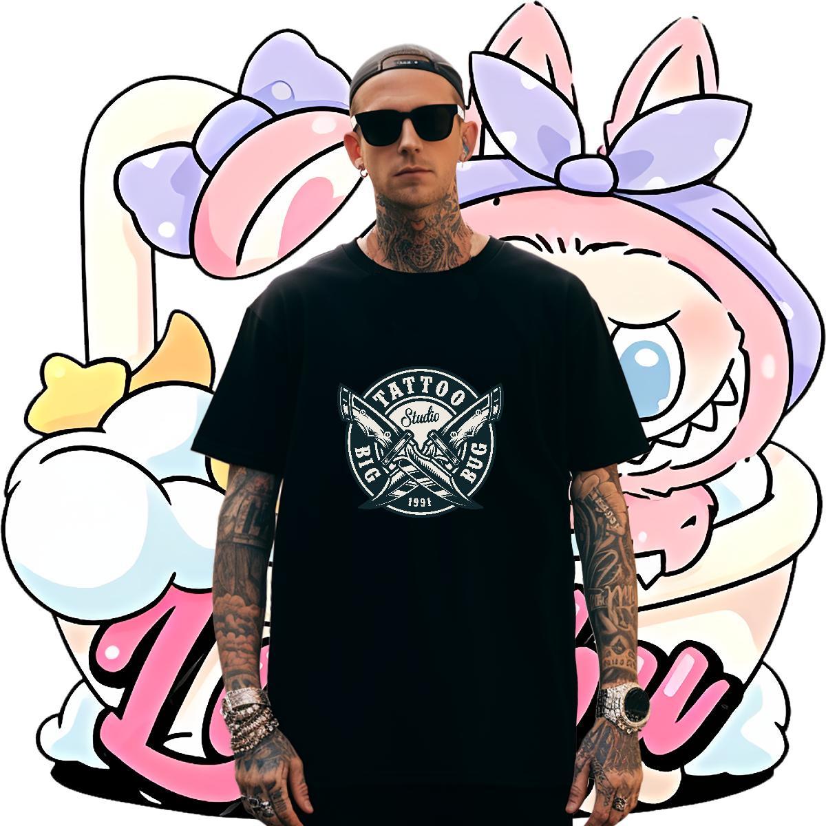 Cool Men Tops Tees 230g 100% Cotton Casual tool Customized Breathable Short Sleeve Classic Casual T-Shirts Wear