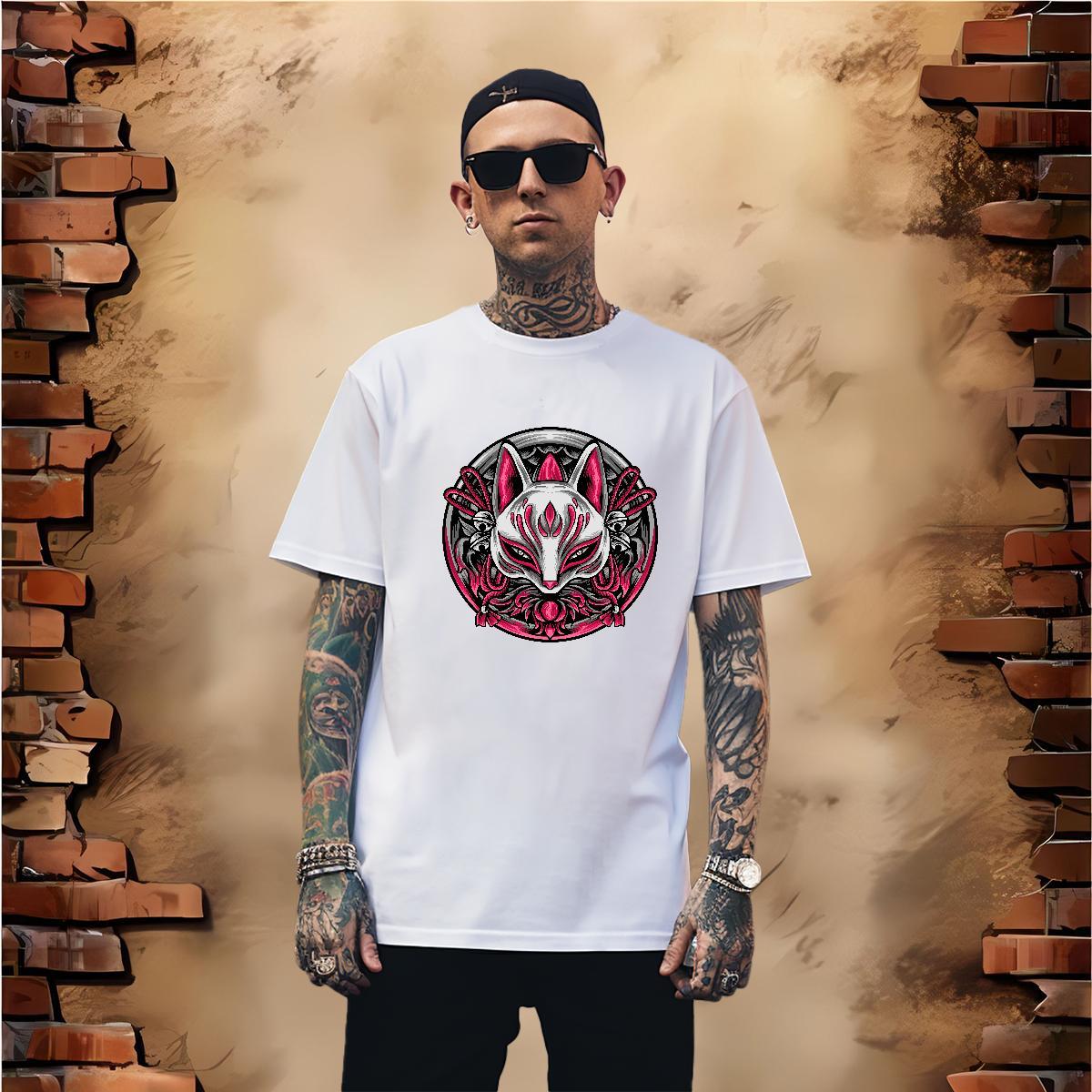 T shirt 230g Pure Cotton Home Outdoor Breathable Short Sleeve Floral Print Tshirts 2024 New Unisex Clothes