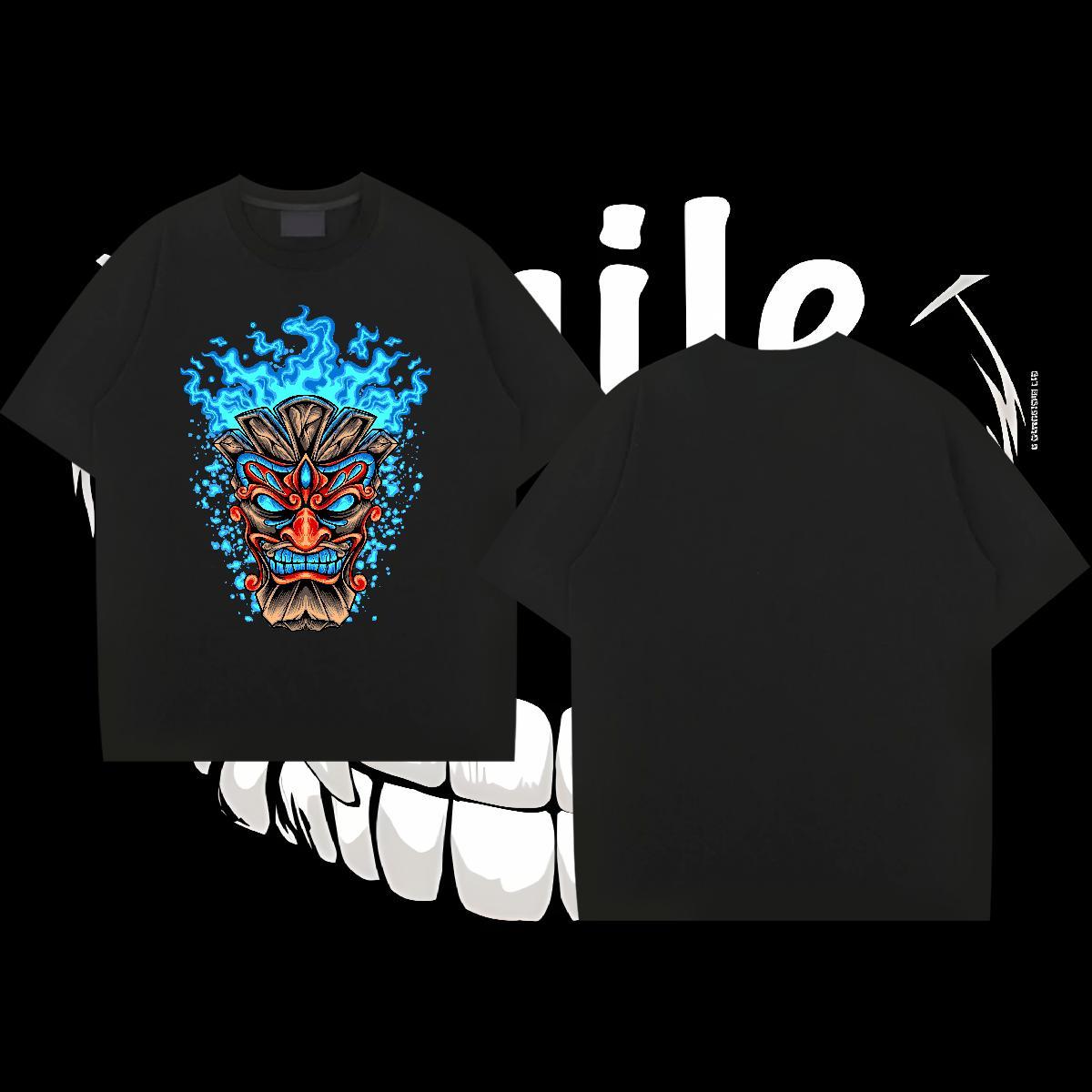 DIY Man T Shirts 230g Pure Cotton Spring Summer Clothings Short Sleeve Soft Popular Tshirts Plus Size Cartoon