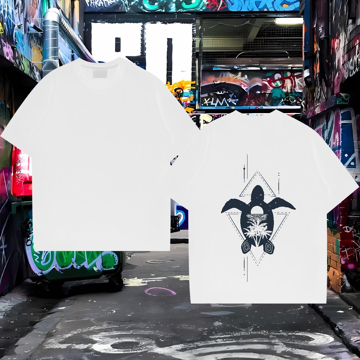 New T shirt 230g 100% Cotton Hip Hop Street Top Tees Crew Neck Unisex Tshirt for Man Woman DIY Anime
