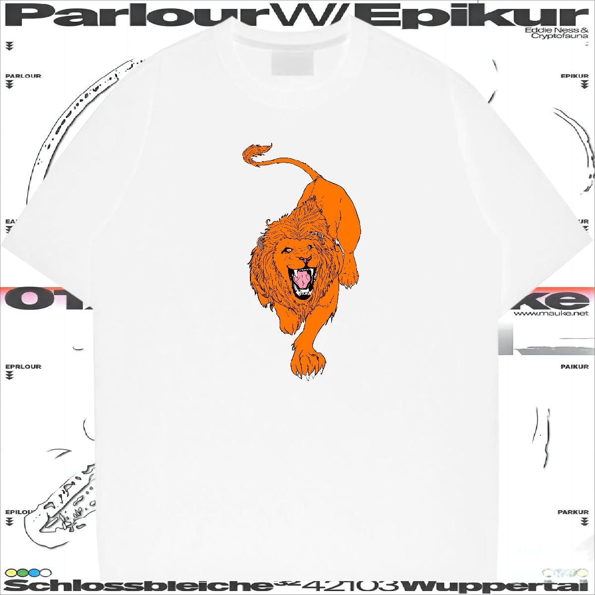 T-Shirts for Men 230g 100% Cotton tiger Home Outdoor Short Sleeve O-Neck Anime Tshirts 2024 Loose Fit Tops Shirt