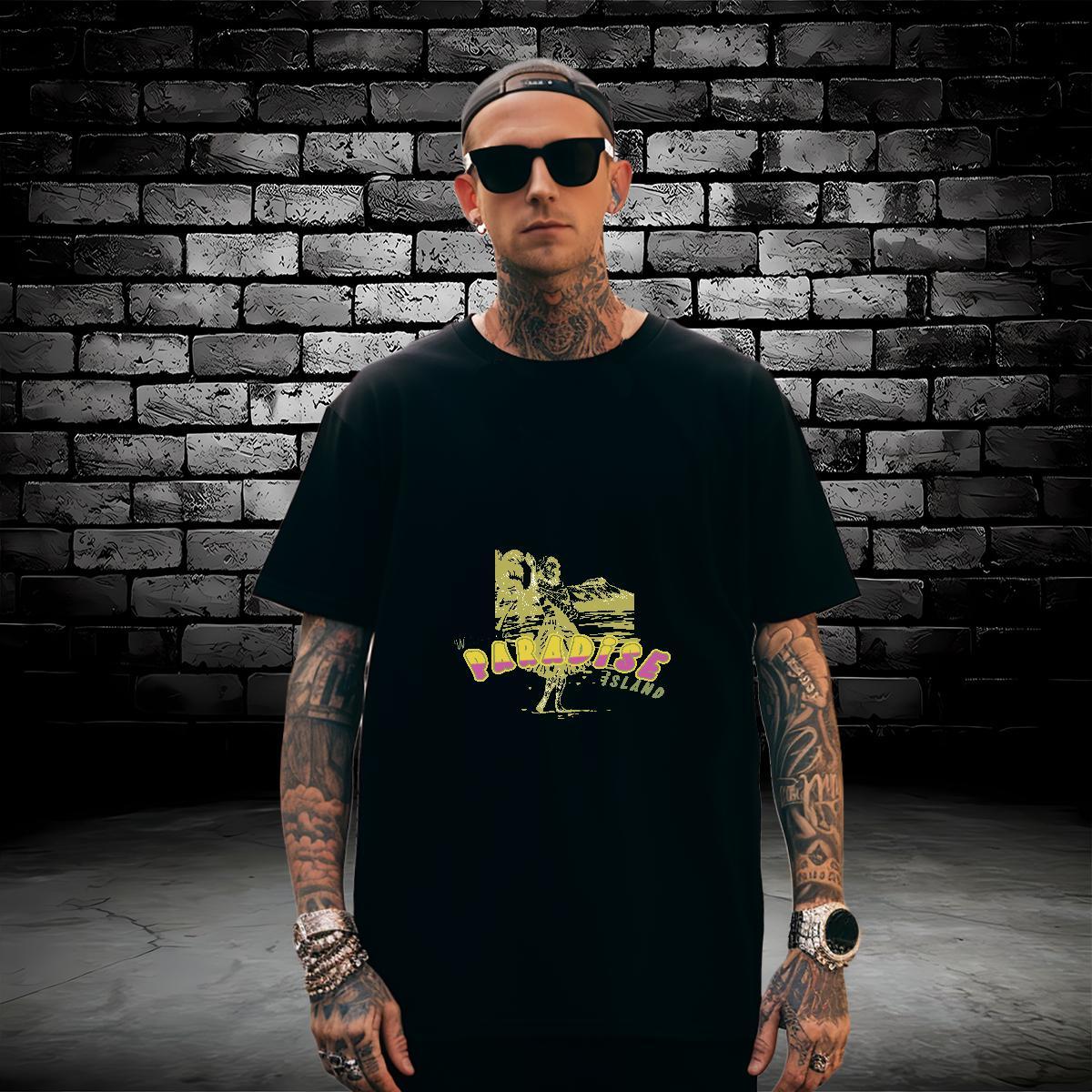 T-Shirts 230g Cotton handpainted Casual Pure Cotton Oversized 3XL 4XL Mens Tshirts Custom Unisex Tees Shirts