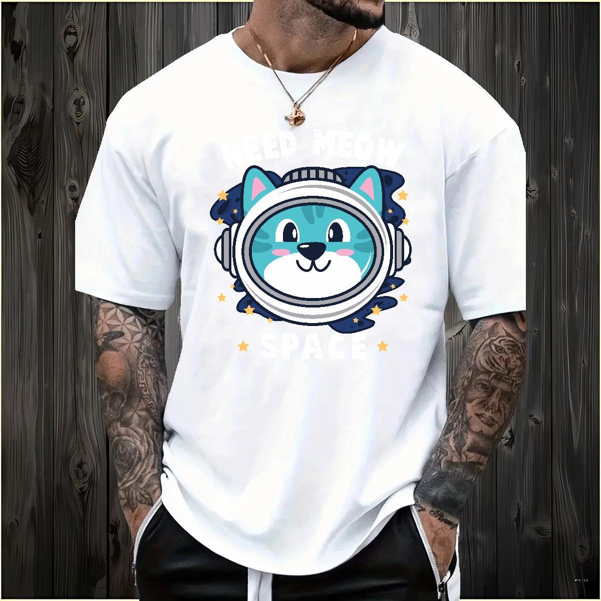 Casual New T Shirt For Man 230g Cotton cute Hip Hop Tee Shirt Breathable Short Sleeve Free Shipping Mens Tshirts DIY Printed