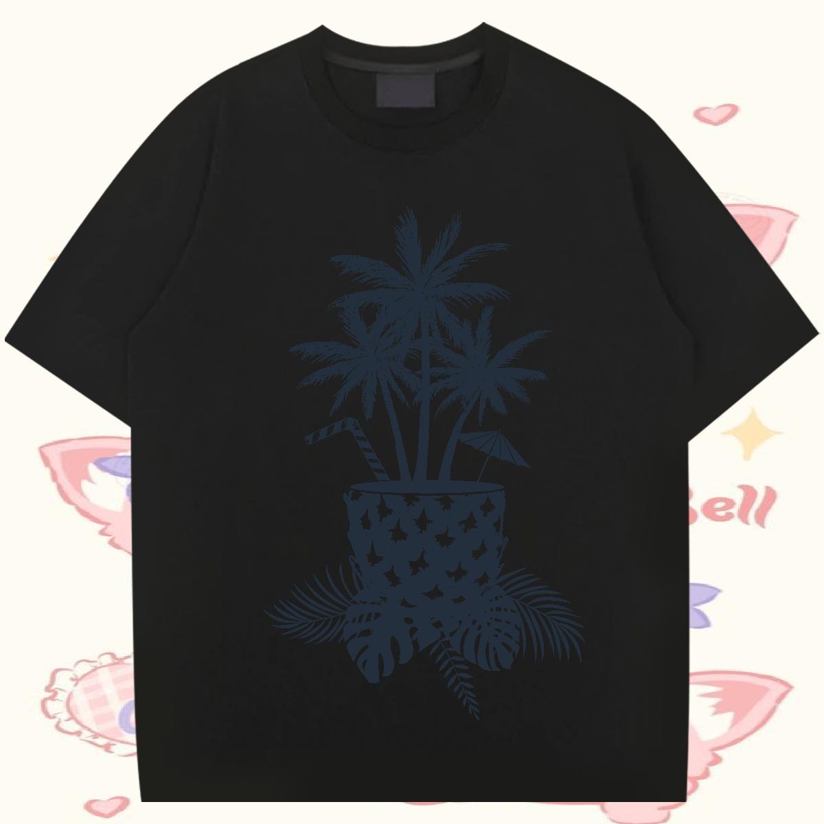 Casual New T Shirts Men 230g 100% Cotton tree Hip Hop Tshirts Short Sleeve O-Neck TOP Quality Mens Tshirts Oversized 3XL 4XL