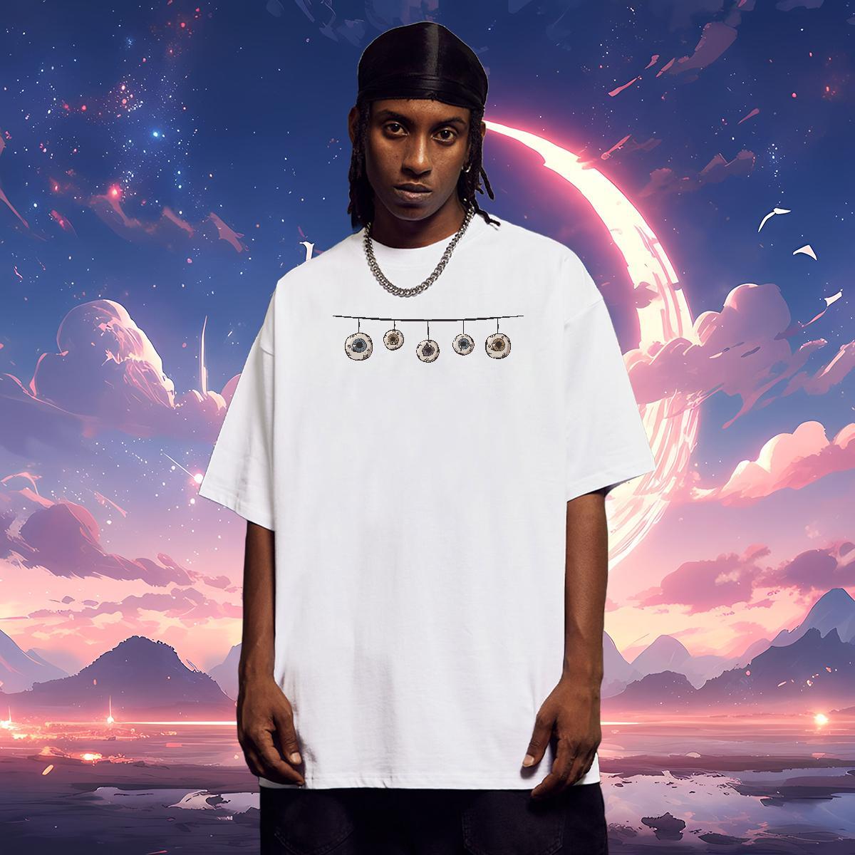 Designer Mens T Shirts 100% Cotton 230g Bunting Hip Hop Street Tees Breathable Crew Neck Popular Men Clothes T-Shirt DIY Anime