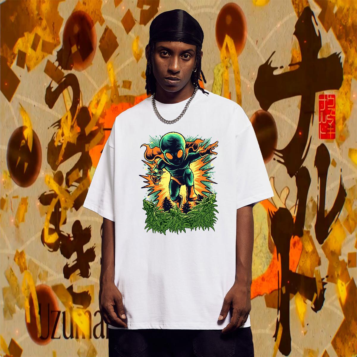 High Quality Men Tops Tees 230g 100% Cotton Street Wear ET Skull Pure Cotton Classic T Shirt For Man Tops Shirt