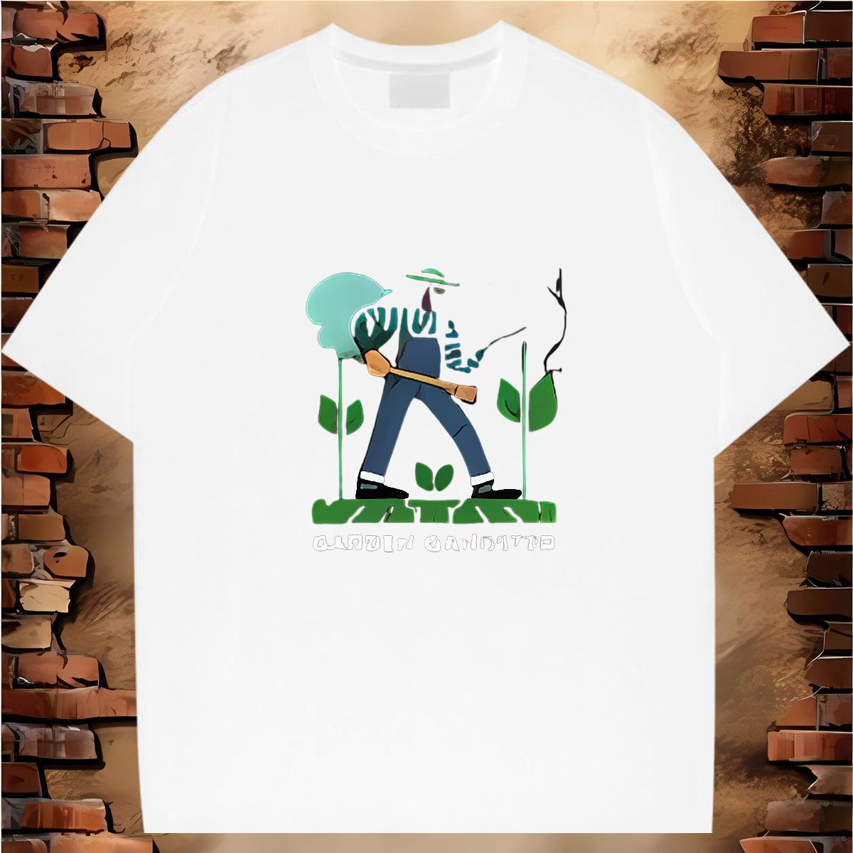 T-Shirts 230g Cotton icon Street Wear O Neck Short Sleeves Graphic Men Tops Tees Designer Fashion Loose Fit Polos