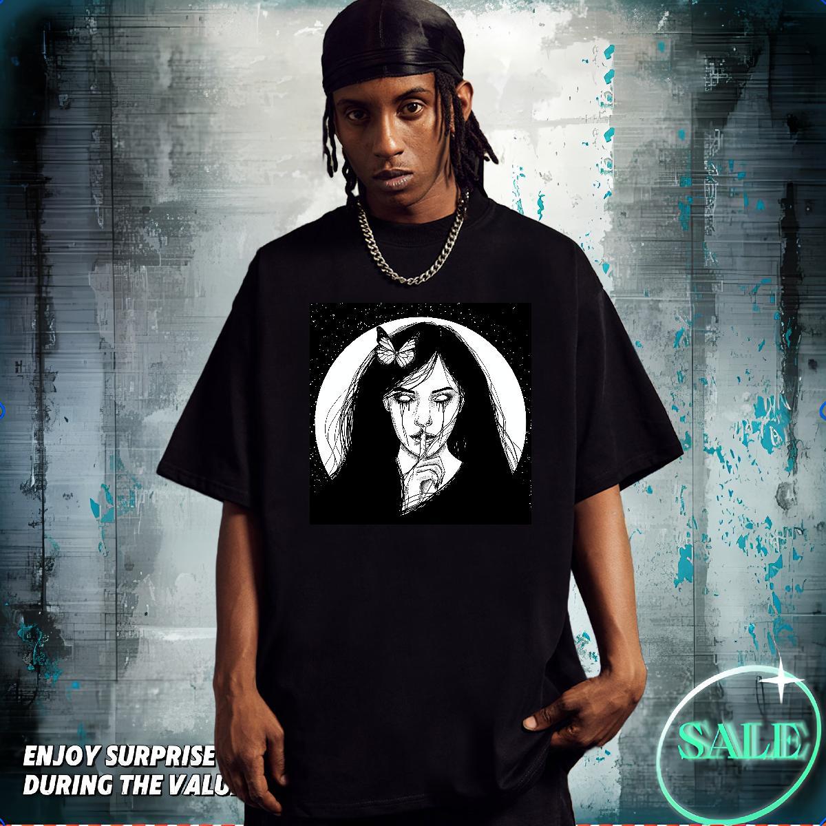 T Shirt For Man 230g Cotton nun Casual O-Neck Short Sleeve DIY Printed Mens Tshirts 2024 Designer Cool Tees Shirts