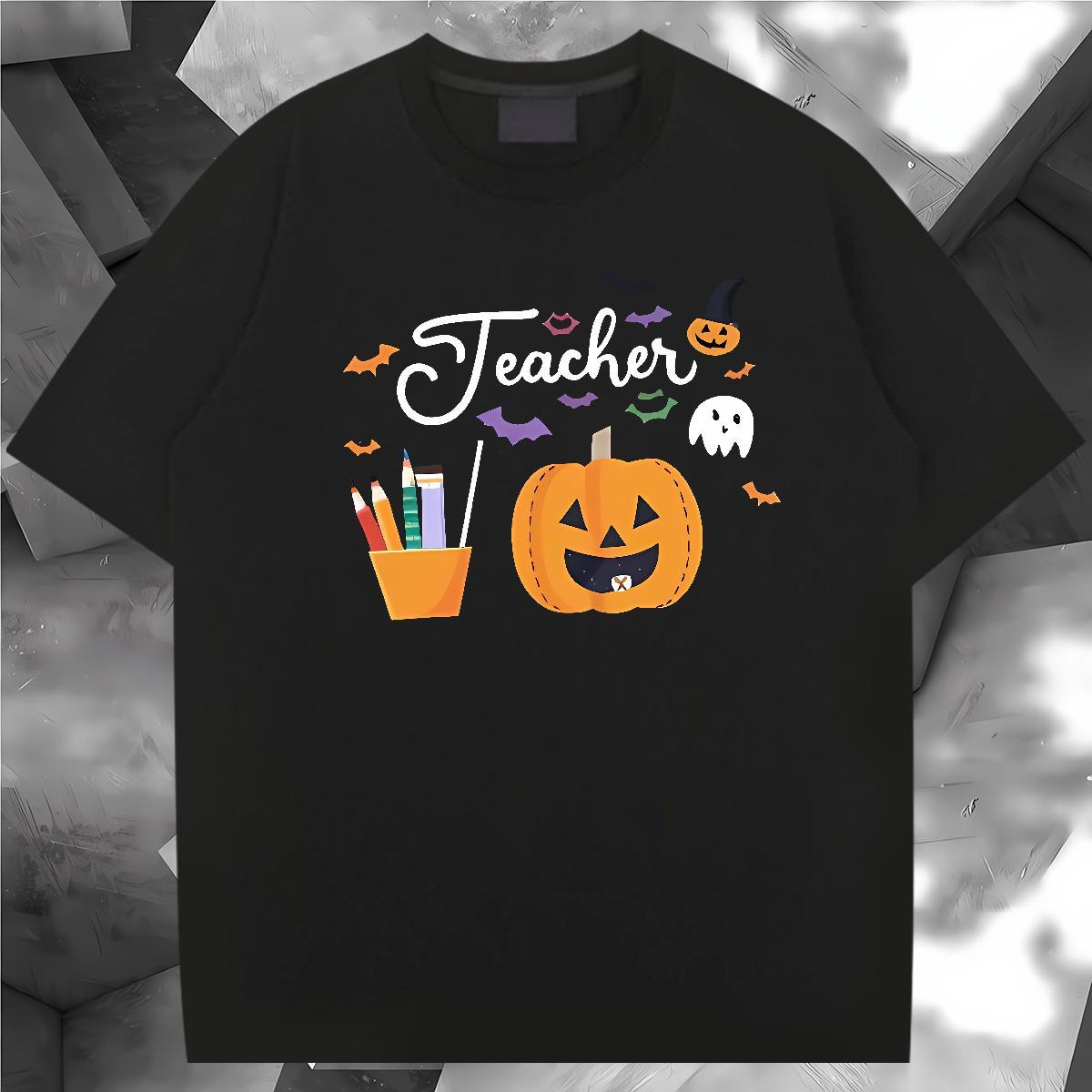 Fashion Design Man T Shirts 230g Pure Cotton pumpkin Daily Outfit Tees Shirts Breathable Short Sleeve Loose Men Tshirts Graphic