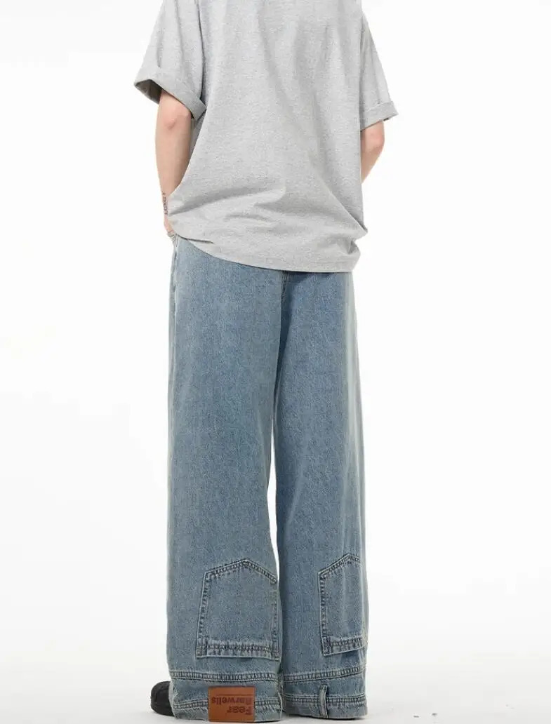 Women Blue Baggy Y2k Jeans Vintage Aesthetic Cowboy Pants Harajuku Oversize Denim Trouser Streetwear 2000s Trashy Clothes 240806
