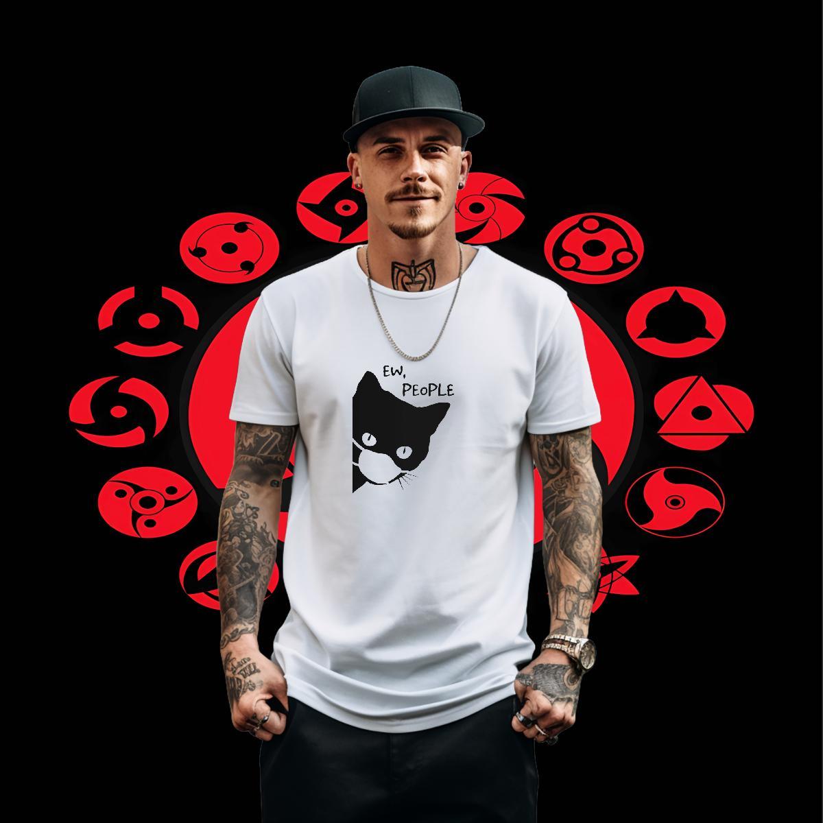 Cool Men Tshirts 230g Pure Cotton Street wear Hip Hop cat Asian Size Breathable Short Sleeve Fashion Design T Shirts Men Tees Shirts