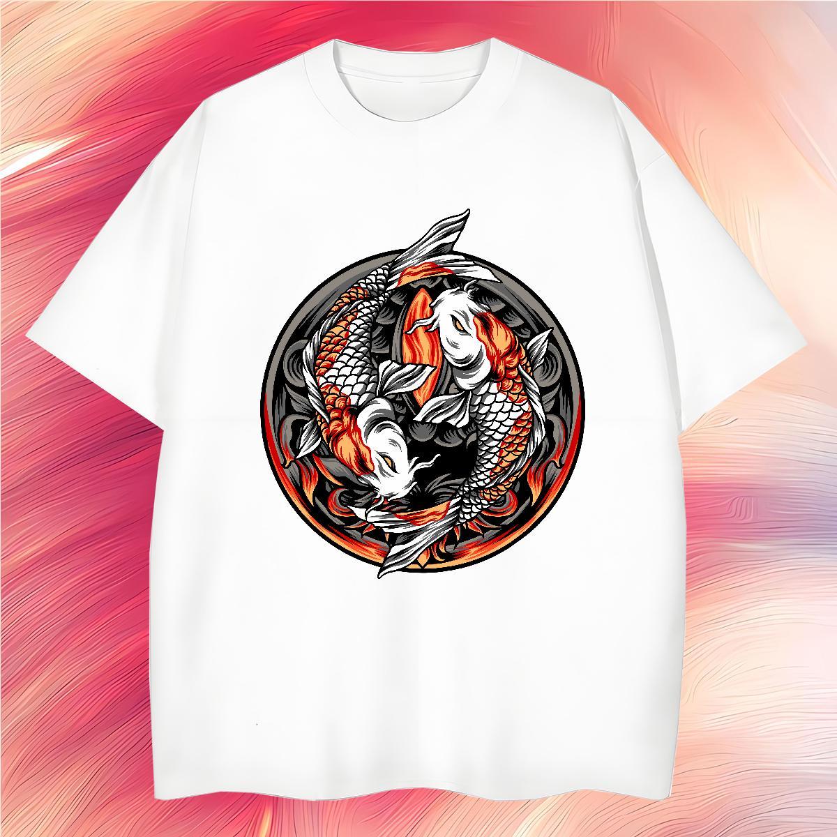 T Shirt For Man 230g 100% Cotton Spring Summer Breathable Crew Neck Custom Printed Men Tops Tees Classic Loose Clothings