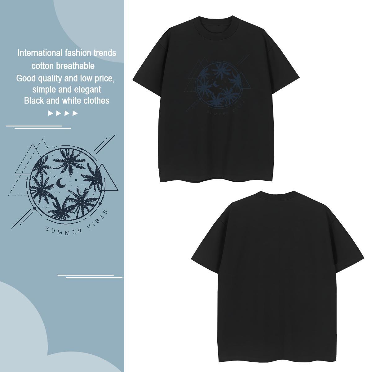 T shirt 230g Cotton tree Street wear Hip Hop Round Neck Short Sleeve Custom Print Plus Size Men Tshirts 2024 Designer Unisex Clothings