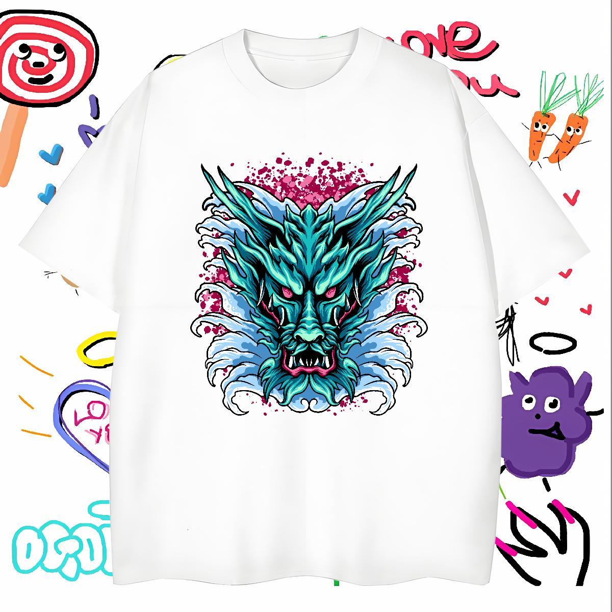 T shirt 230g Cotton Summer Casual Breathable Short Sleeve DIY Logo Oversized Tshirt for Man Woman Custom Loose Fit Wear