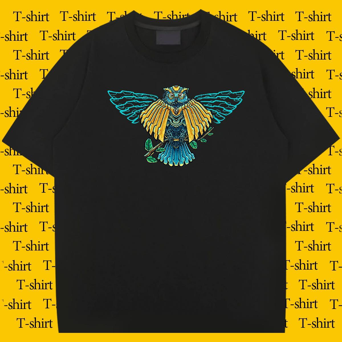 Mens T Shirts 230g Cotton eagle Home Outdoor Short Sleeve O-Neck Black White Mens Tshirts Free Shipping Soft Wear