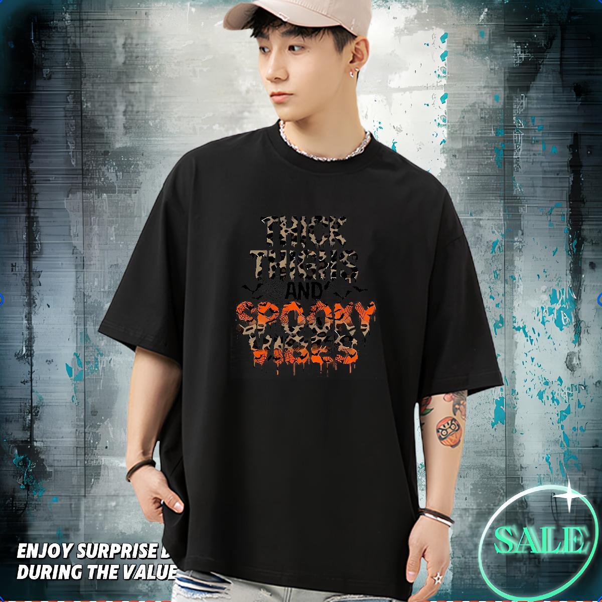 Brand T shirt 230g Cotton sppider web Home Outdoor Top Tees Crew Neck Unisex Tshirt for Man Woman Custom Printing