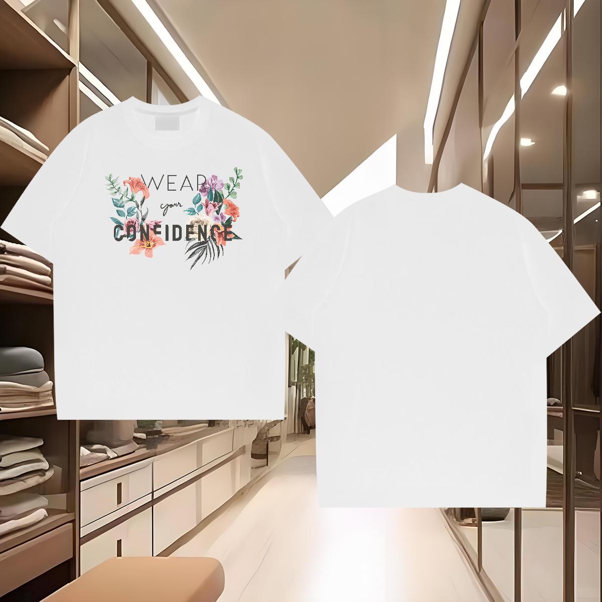 2024 Designer T-Shirts 100% Cotton 230g flower Street Casual Tee Shirt Breathable Soft High Quality Tshirt for Man Woman Anime
