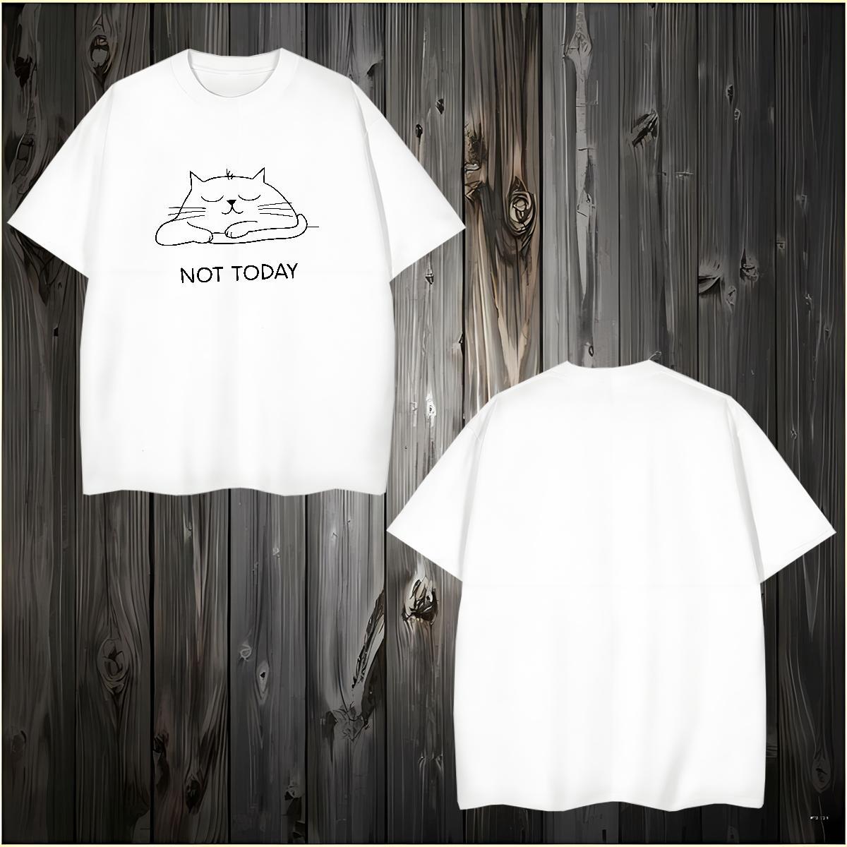 Man T Shirts 230g 100% Cotton cat High Street Hip Hop Breathable Soft Anime Couples T Shirts New Arrival High Quality Clothes