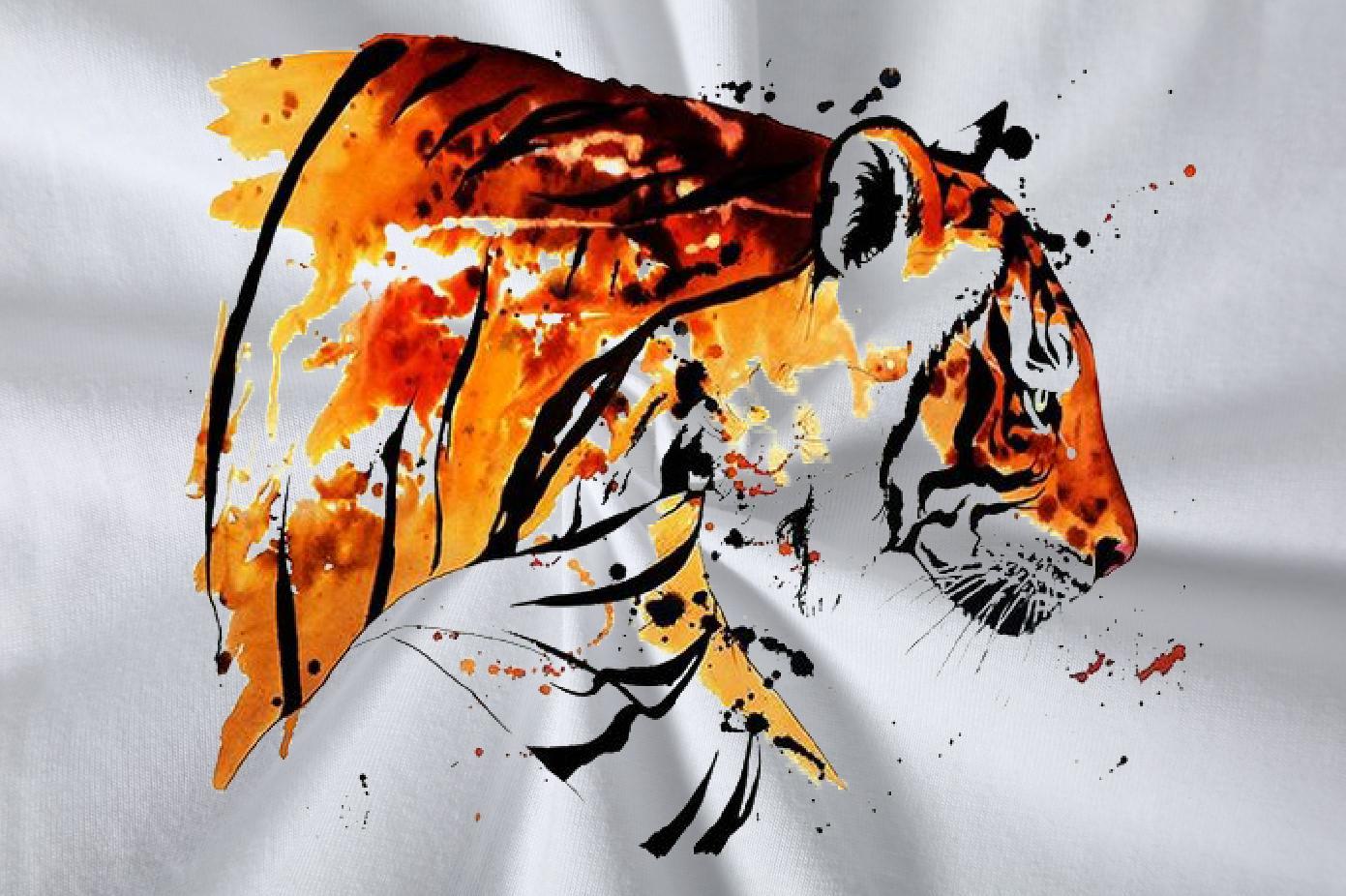 New Arrival T Shirt For Man 100% Cotton 230g tiger Sport Tee Shirt O-Neck Short Sleeve Wholesale Men Tshirts Skull