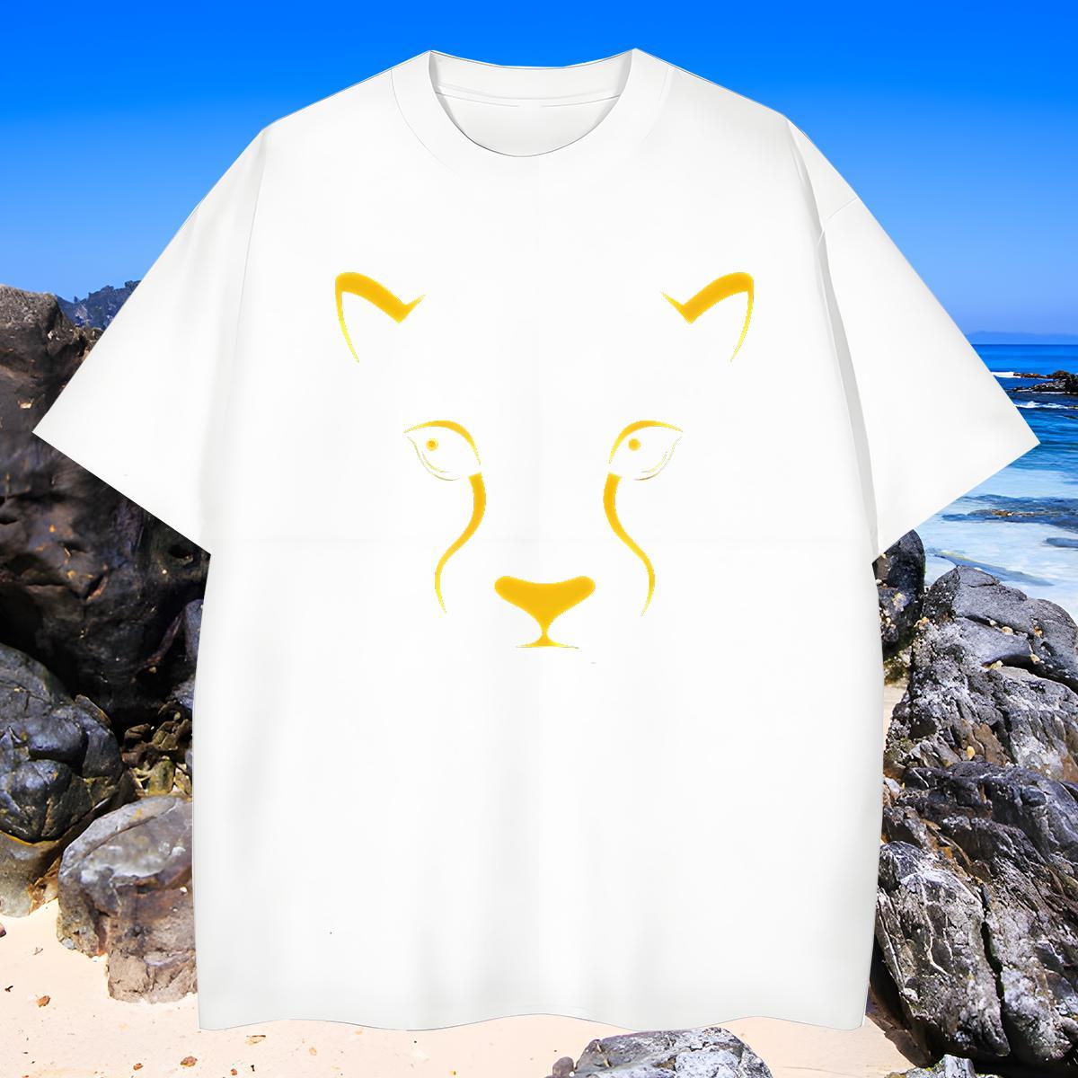 TOP Quality Men T Shirts dog Breathable Crew Neck Sports Casual Graphic 230g 100% Cotton Couples T Shirts 2024 DIY Tees Shirts