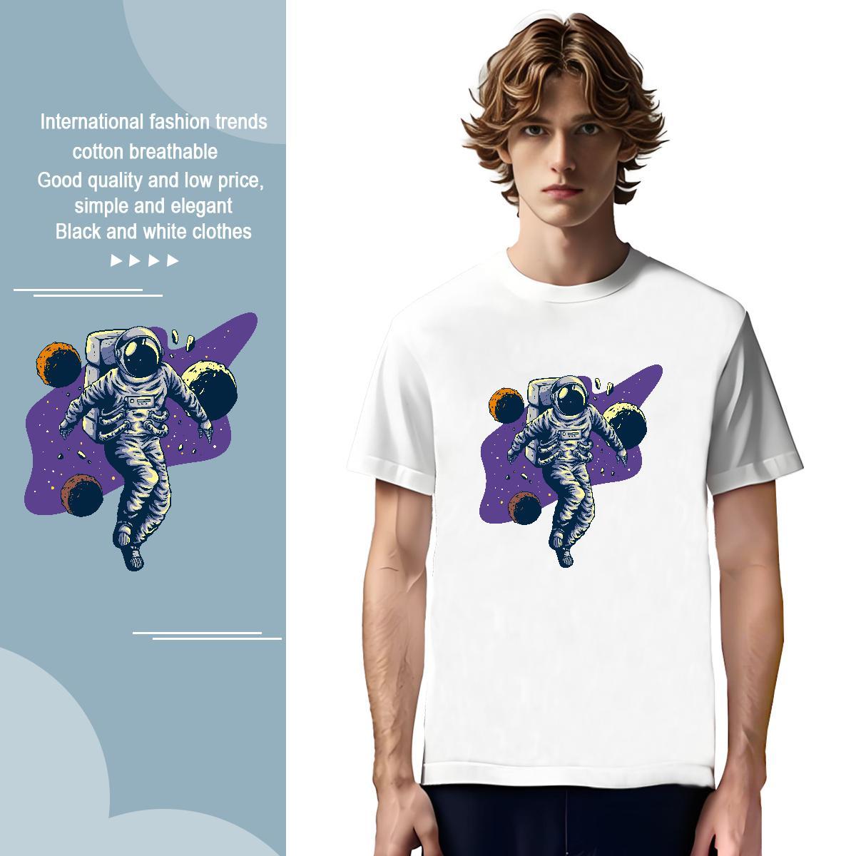 T Shirts Men 230g Pure Cotton universe Street Short Sleeve Soft DIY Anime Mens Tshirts Fashion Designer TOP Quality Clothes