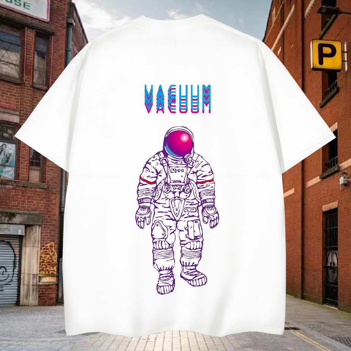 T-Shirts 100% Cotton 230g cosmonaut Sport Short Sleeve Soft Black Oversized Mens Tshirts Designer Loose Tees