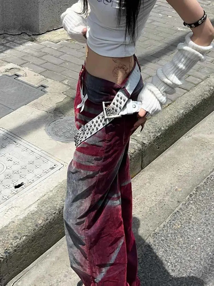 Trendy Street Straight Wide Leg Pants Fashion High Street Baggy Jeans Harajuku Style Hip Hop Y2k Trousers Y2k Pants Streetwear 240806